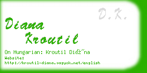 diana kroutil business card